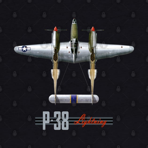 P-38 Lightning WW2 fighter aircraft by Jose Luiz Filho